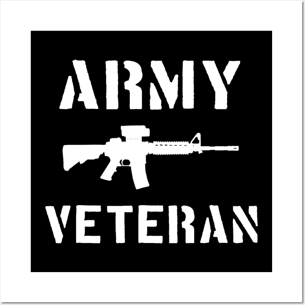 Army Veteran M4 Rifle Wall Art by Dirty Custard Designs 